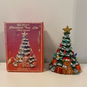 Vintage Lighted Ceramic Retro Christmas Tree 10 in